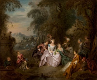 Repos dans un parc - Jean Baptiste Joseph Pater