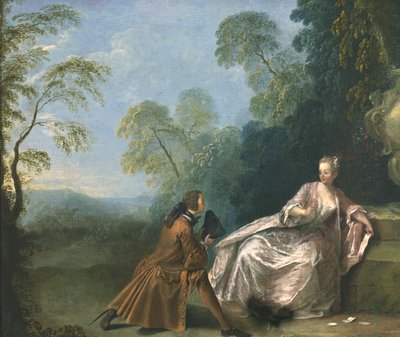 Une conversation galante - Jean Baptiste Joseph Pater