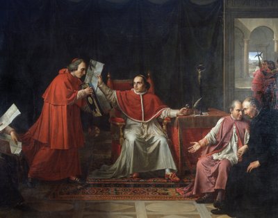 Signature du Concordat entre la France et le Saint-Siège, par le pape Pie VII (1742 - 1823), 15 août - Jean Baptiste Joseph Wicar