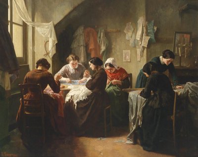 Couturières bretonnes - Jean Baptiste Jules Trayer