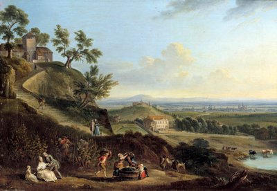 Paysage. Peinture par Jean Baptiste Lallemand - Jean Baptiste Lallemand