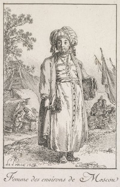 Femme des faubourgs de Moscou, 1768 - Jean Baptiste Le Prince