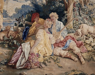 Danse, rideau des jeux russes, détail du joueur de luth à droite - Jean Baptiste Leprince
