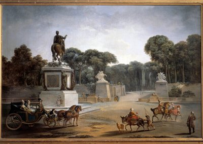 Place Louis XV Vue de la place Louis XV actuelle place de la Concorde à Paris. Peinture par Jean Baptiste Leprince (1734-1781) - Jean Baptiste Leprince