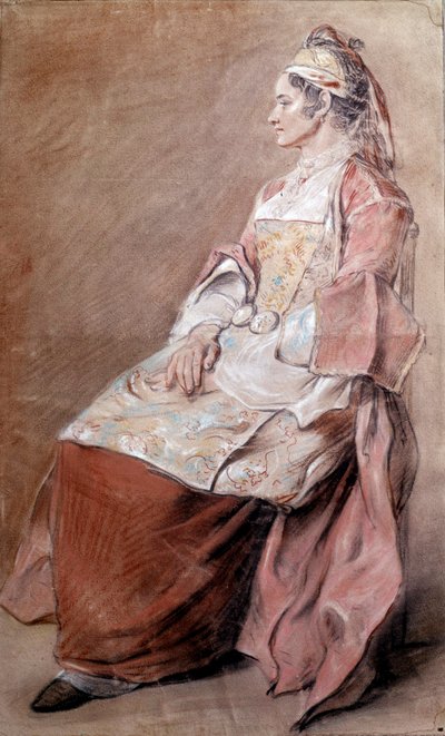 Paysanne russe dessinant du sang - Jean Baptiste Leprince