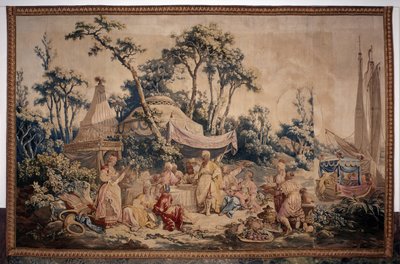 Le banquet en plein air, un rideau de jeux russes - Jean Baptiste Leprince