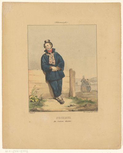 Pêcheur fumant la pipe à Scheveningen - Jean Baptiste Madou