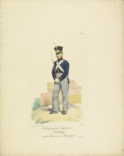 Soldat de la compagnie de garnison, 1820-1825 - Jean Baptiste Madou