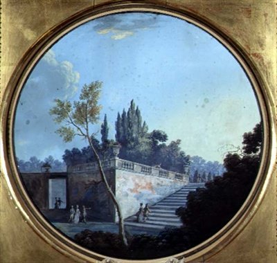 Jardin classique, possiblement à Versailles - Jean Baptiste Marechal