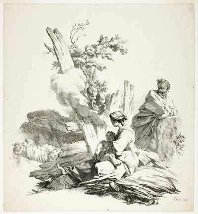 La fuite en Égypte - Jean Baptiste Marie Pierre