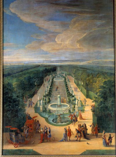 Vue du bosquet de la Galerie des Antiques dans les jardins de Versailles - Jean Baptiste Martin