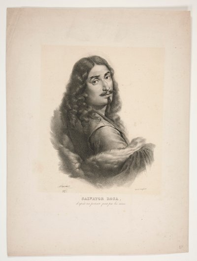 Portrait de Salvator Rosa - Jean Baptiste Mauzaisse