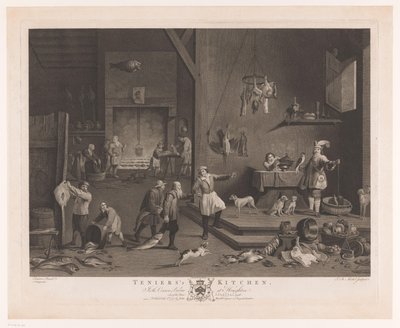 Scène de cuisine avec cheminée (La cuisine de Teniers) - Jean Baptiste Michel