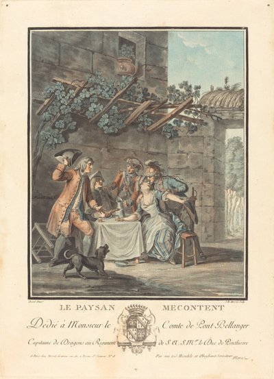 Le paysan mécontent - Jean Baptiste Morret after Antoine Borel