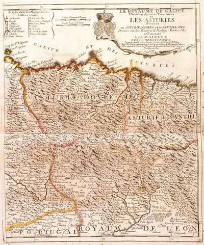 Carte des Asturies (Espagne) - Jean Baptiste Nolin