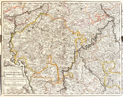 Carte du Luxembourg et du diocèse de Trèves (Allemagne) (Gravure) - Jean Baptiste Nolin