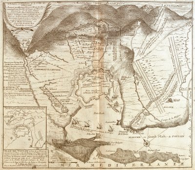 Carte de Toulon (France) - Jean Baptiste Nolin