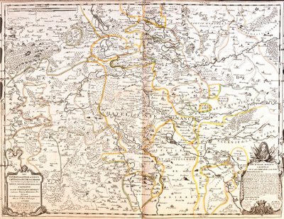 Carte de la région de Nancy (France) - Jean Baptiste Nolin