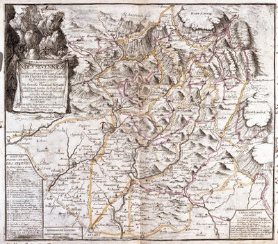 Carte des Cévennes (France) - Jean Baptiste Nolin