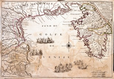 Carte du golfe de Venise, mer Adriatique - Jean Baptiste Nolin
