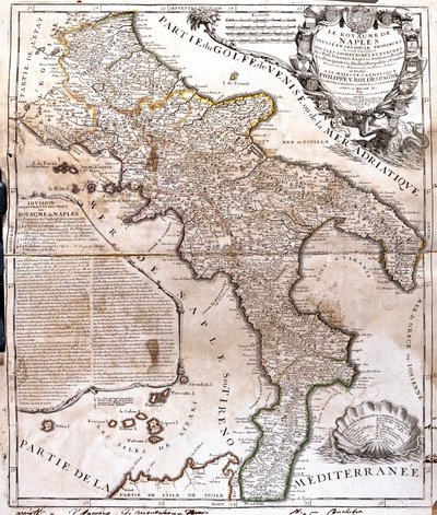 Carte du Royaume de Naples (Italie) - Jean Baptiste Nolin