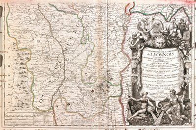 Carte du Lyonnais (France) (gravure) - Jean Baptiste Nolin