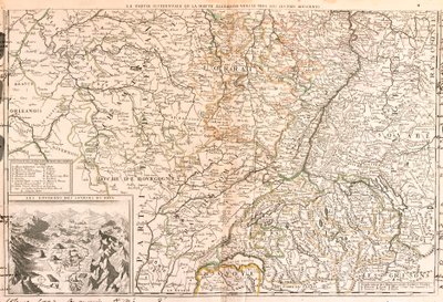 Carte de la région autour du Rhin (Allemagne, Suisse, France) - Jean Baptiste Nolin