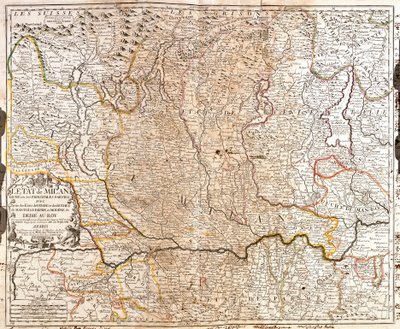 Carte de la région de Milan (Italie) - Jean Baptiste Nolin