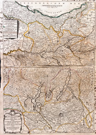 Carte de la région de Milan (Italie) - Jean Baptiste Nolin