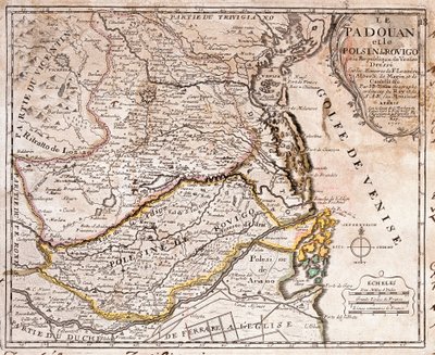 Carte de la région de Padoue et Polesine (Italie) (Gravure) - Jean Baptiste Nolin