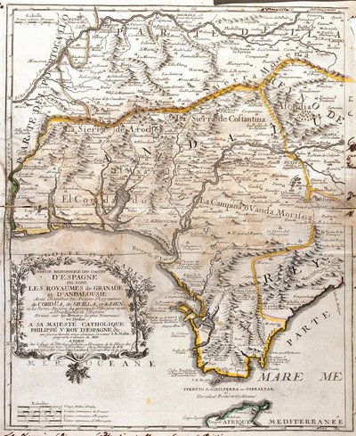 Carte des royaumes de Grenade et d