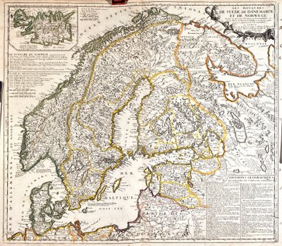 Carte des royaumes de Norvège, de Suède et du Danemark - Jean Baptiste Nolin
