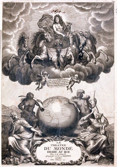 Portrait de Louis XIV, volant au-dessus d