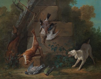 Chien gardant du gibier mort, 1753 - Jean Baptiste Oudry