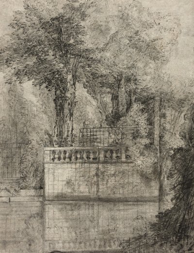 Treillis et bassin réfléchissant à Arcueil, 1744-47 - Jean Baptiste Oudry