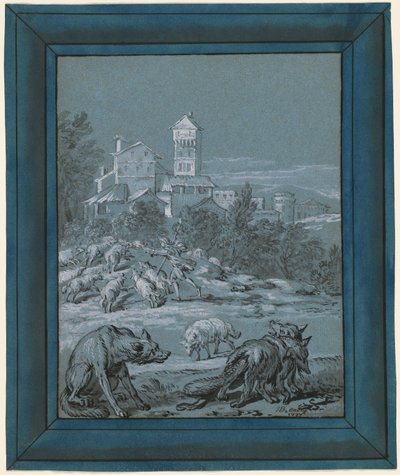 Le loup et le renard - Jean Baptiste Oudry