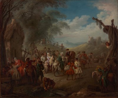 Troupes en marche, vers 1725 - Jean Baptiste Pater