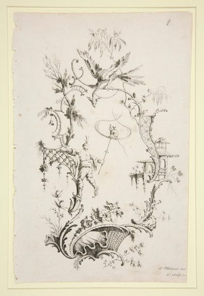 Livre des ornements chinois, 6 feuilles - Jean Baptiste Pillement