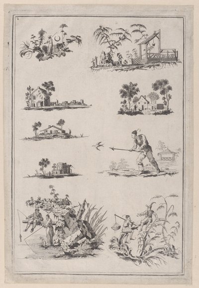 Ornements de chinoiserie, vers 1760-85 - Jean Baptiste Pillement