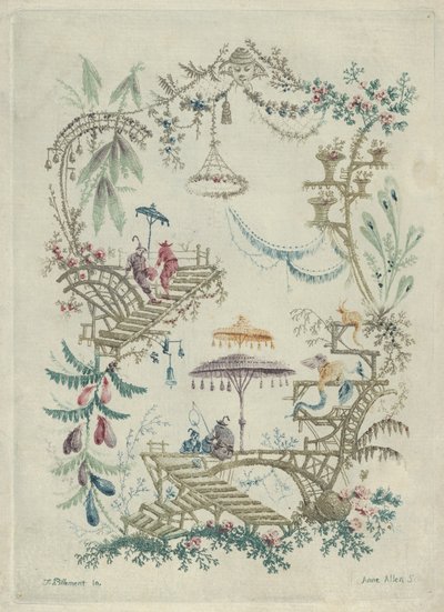 Chinoiserie de Nouvelle Suite de Cahiers Arabesques Chinois - Jean Baptiste Pillement