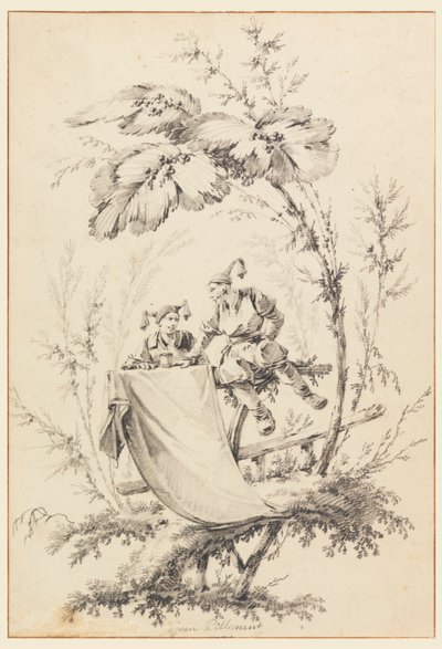 Conception pour Page de Titre, Cahier des Parasols Chinois - Jean Baptiste Pillement