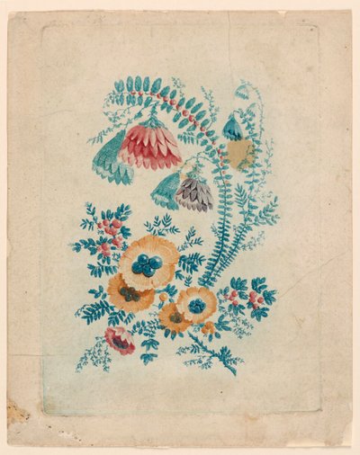 Motif floral fantastique de "Nouvelle Suitte de Cahiers de fleurs idéales" - Jean Baptiste Pillement
