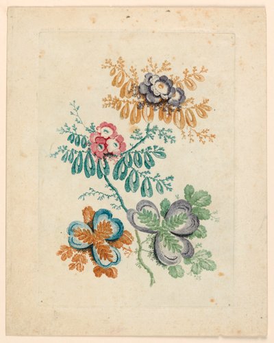 Motif floral fantastique de "Nouvelle Suite de fleurs idéales" - Jean Baptiste Pillement