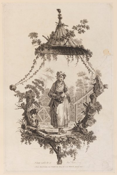 Figure sous un dais - Jean Baptiste Pillement