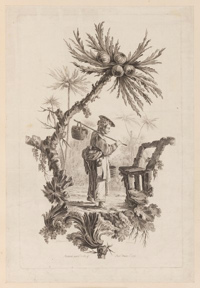 Figure avec panier sous une branche - Jean Baptiste Pillement