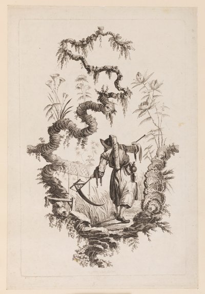 Figure avec faux sous une branche - Jean Baptiste Pillement