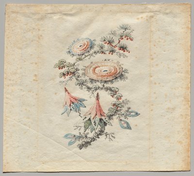 Motif de Broderie Florale pour la Manufacture de Soie de Lyon - Jean Baptiste Pillement