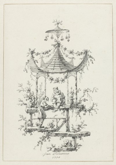 Composition ornementale de style chinoiserie - Jean Baptiste Pillement