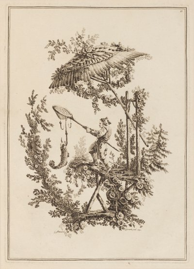 Planche 11, de "Suite de Douze Pêcheurs et Chasseurs" - Jean Baptiste Pillement