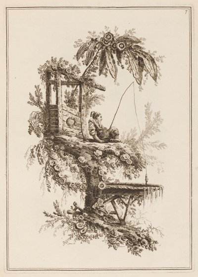 Planche 7, "Suite de douze Pêcheurs et Chasseurs" - Jean Baptiste Pillement